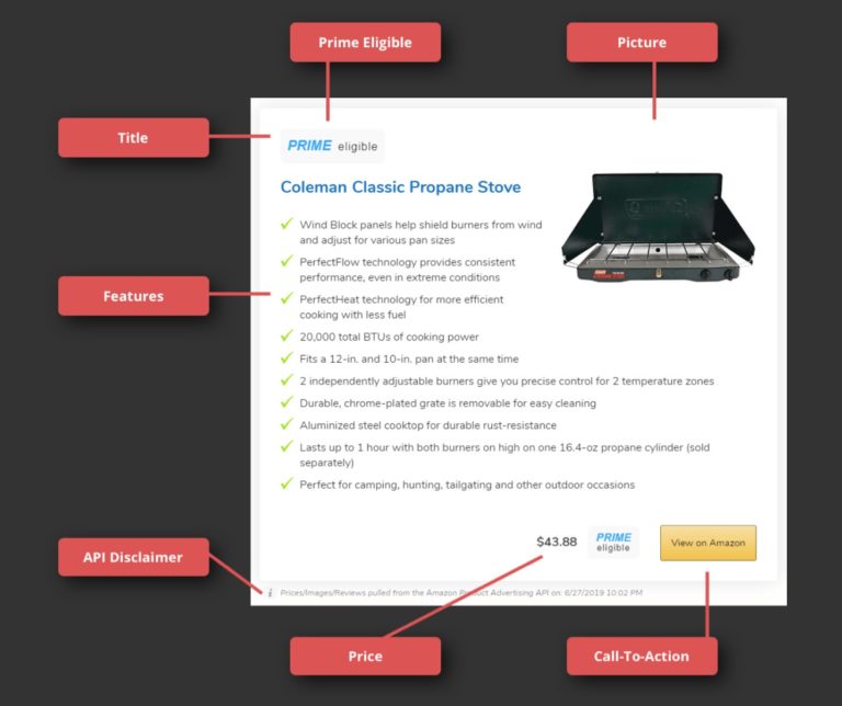 AmaLinks Pro, product showcase box example