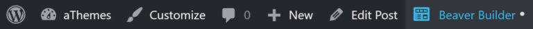 Launch Beaver Builder From the WordPress Admin Bar