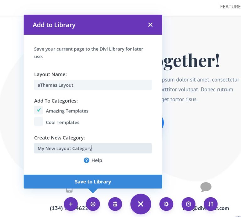 Add Divi Layout to Library