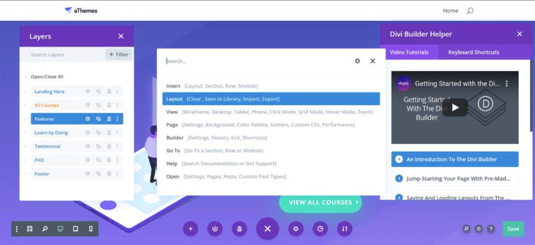 The Right Side of the Divi Menu