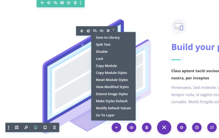 Divi Builder Extended Module Settings