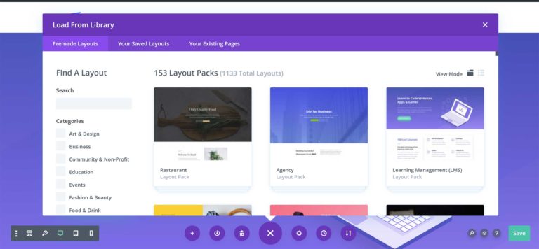 Find a Divi Layout