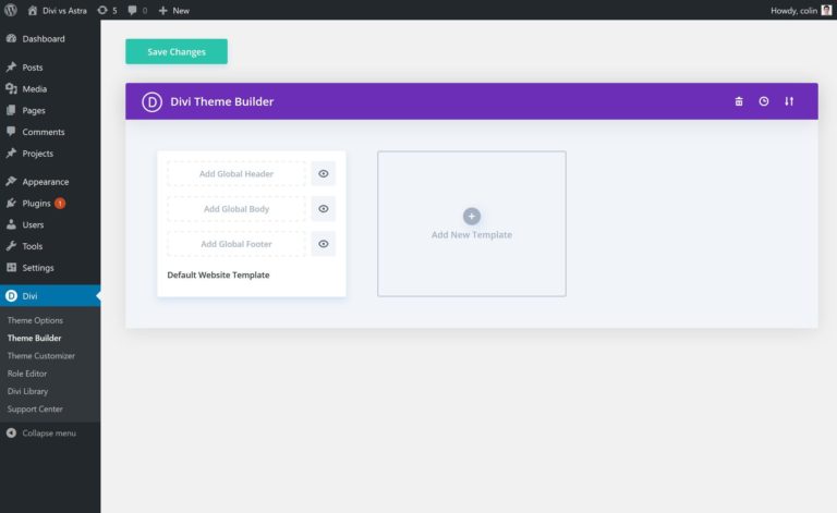 Divi theme builder