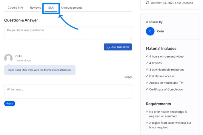 Tutor LMS Q&A