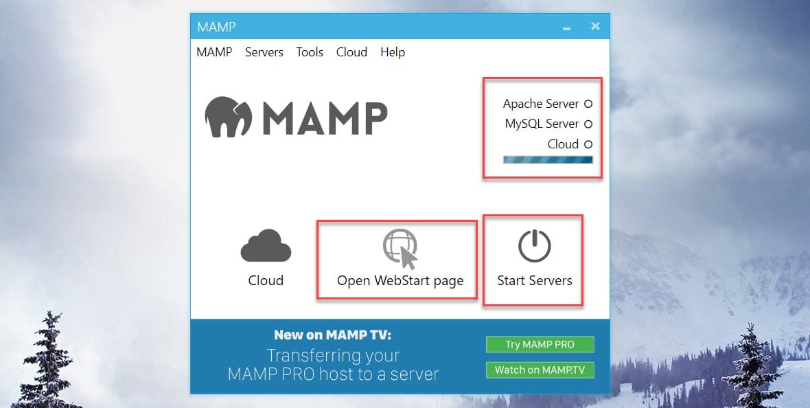 MAMP Start Servers