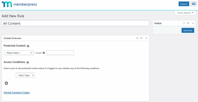 MemberPress Content Rules setup