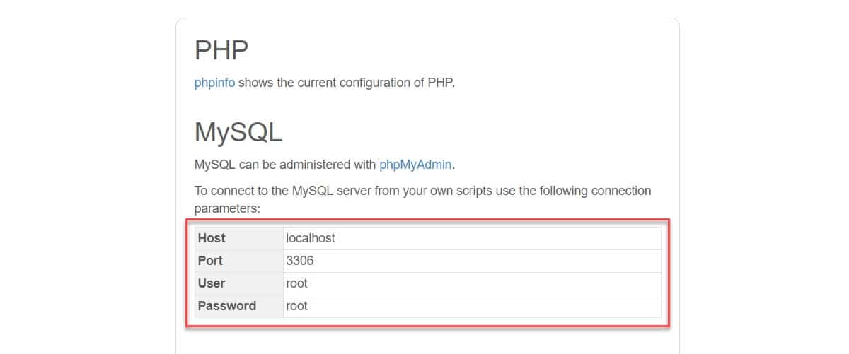 MySQL details