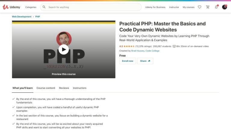 Practical PHP Udemy