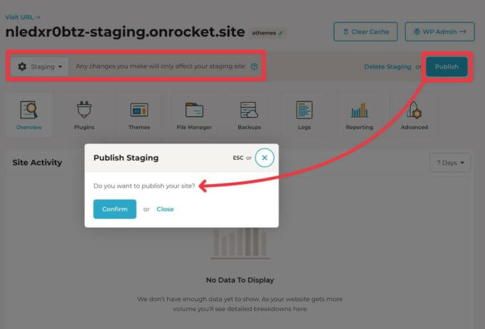 Rocket.net staging push tool