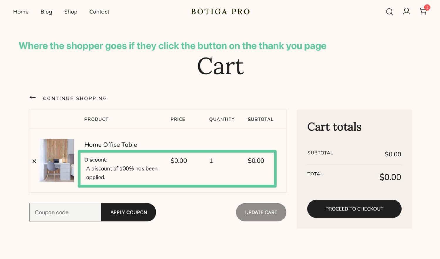 Purchase flow after thank you