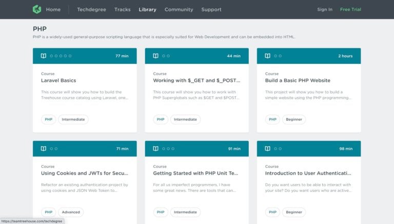 TreeHouse PHP Courses