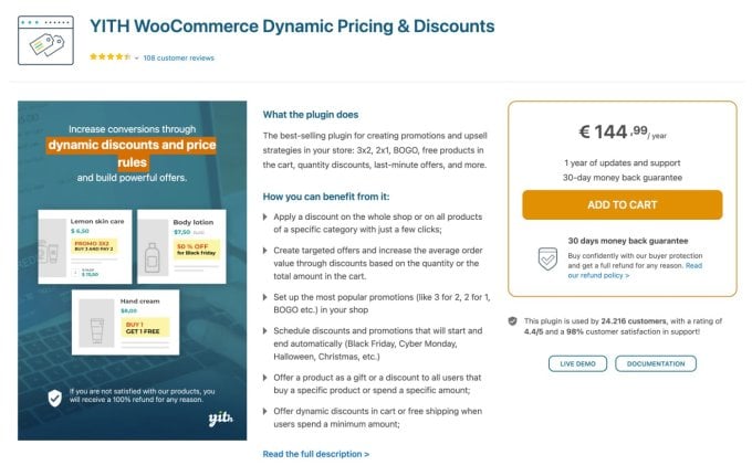 YITH WooCommerce Dynamic Pricing and Discounts