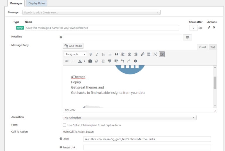 Icegram interface