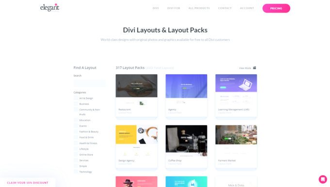 Divi layout packs