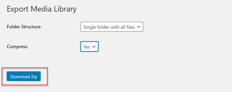 Download WordPress Media Library