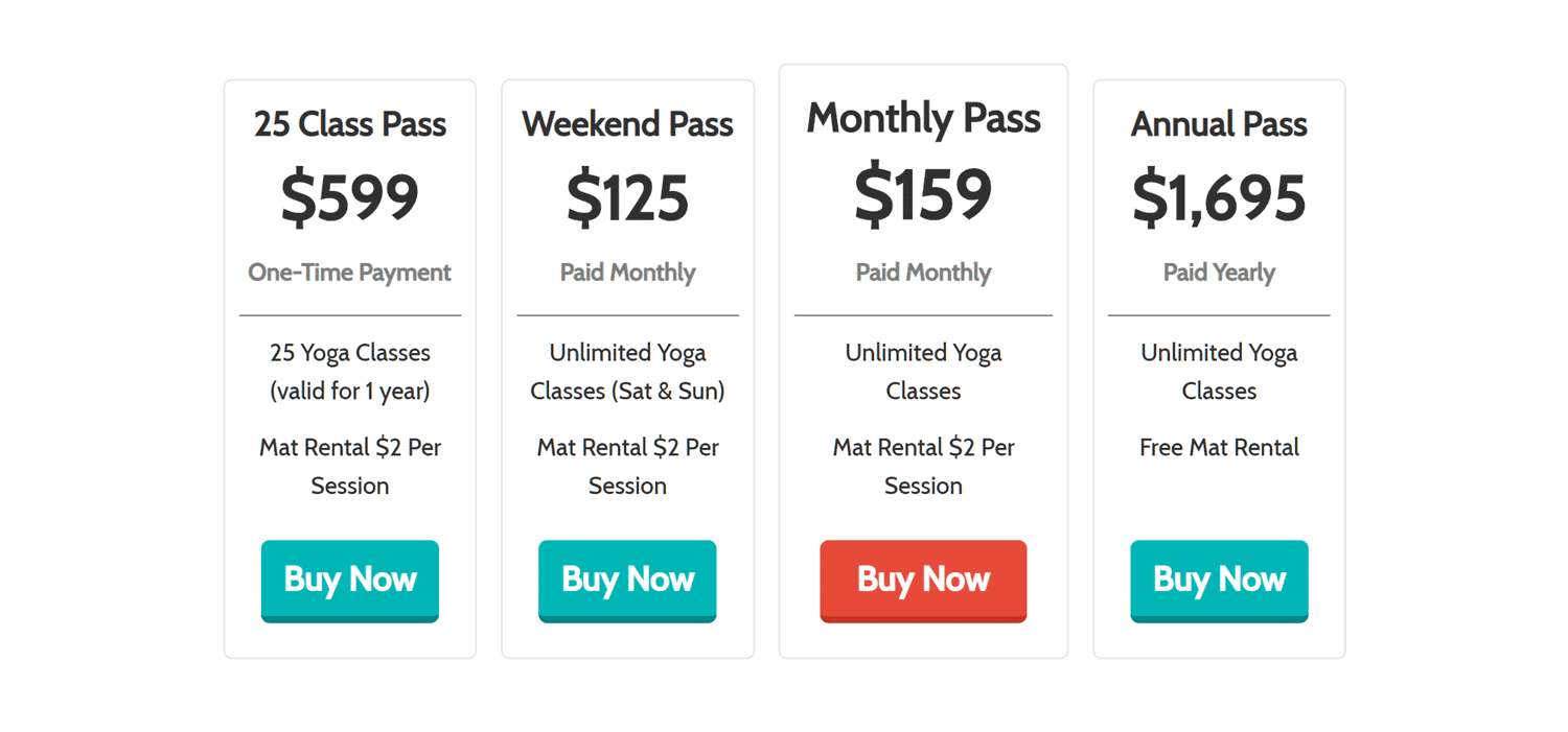 Easy Pricing Tables 02