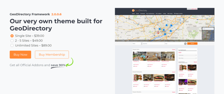GeoDirectory Theme Example