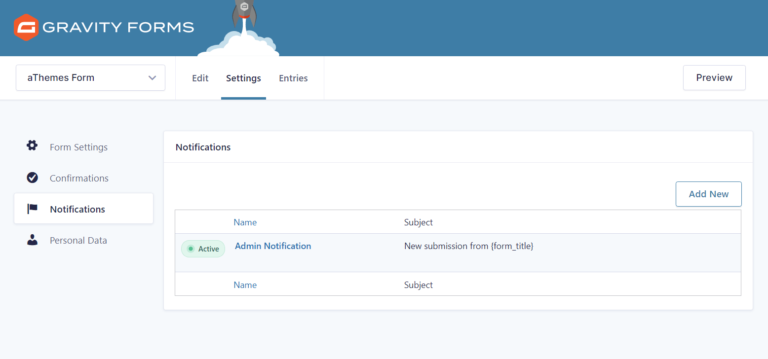 Gravity Forms Notifications