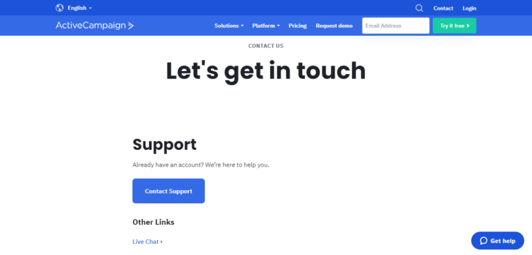 ActiveCampaign customer support