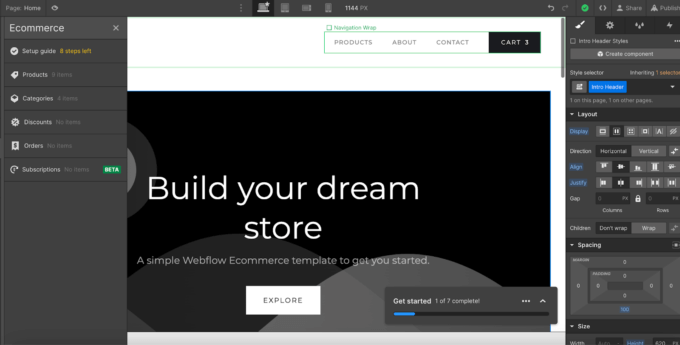 Webflow eCommerce