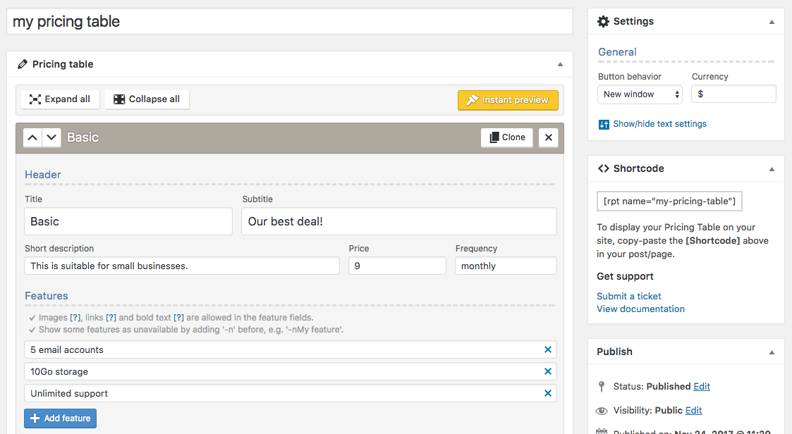 Responsive Pricing Table 03